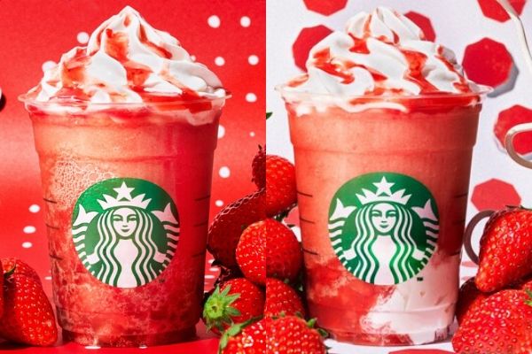 スタバ新作いちごフラペチーノごろッと