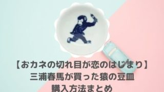 カネ恋・三浦春馬が買った猿の豆皿は楽天で購入！店舗はどこで買えるの？